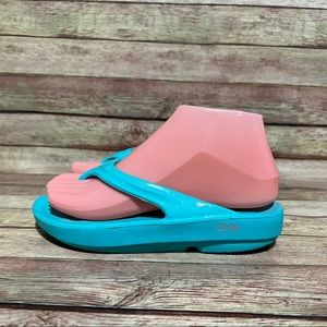 Oofos Blue Ooriginal Thong Sandals